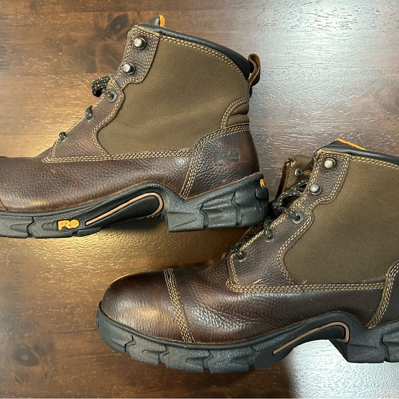 Timberland PRO 24/7 Men's Brown Leather Steel Toe Work Boots - Picture 4 of 5